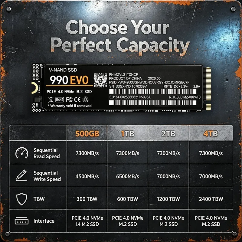 SSD M.2 NVMe 990 EVO PCIe 4.0  - M.2 Nvme 4Tb Pcie 4.0 Ssd ulasan dan harga